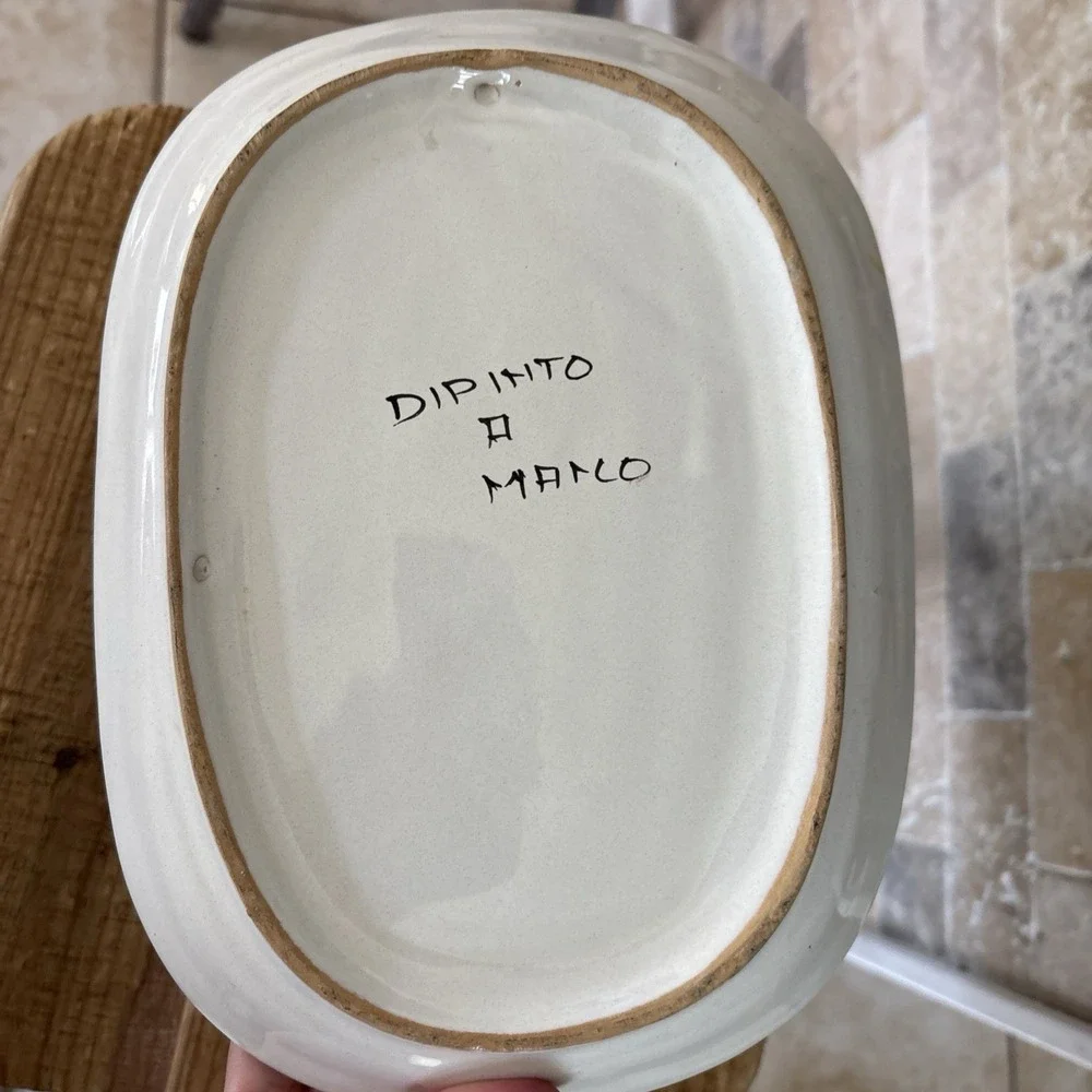 Vintage Deruta Italy Dipinto Mano Hand Painted Rooster Ceramic Platter 10